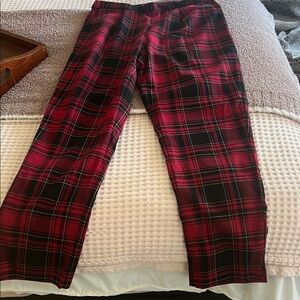 Plaid Pants - Red and Black NWOT